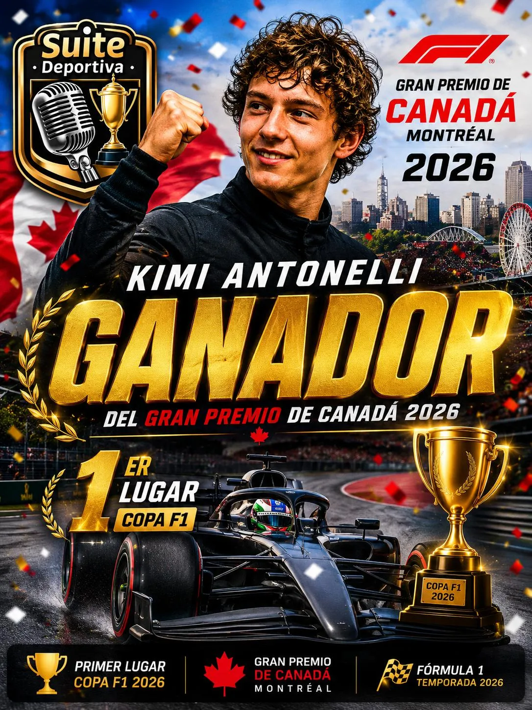 Antonelli. Conquista Canadá:F1  El Circuito Gilles Villeneuve de Montreal