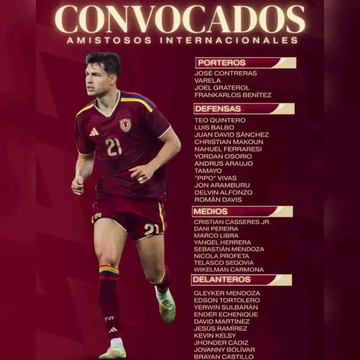 VINOTINTO convocó nuevas caras para tres partidos de fogueo - 1